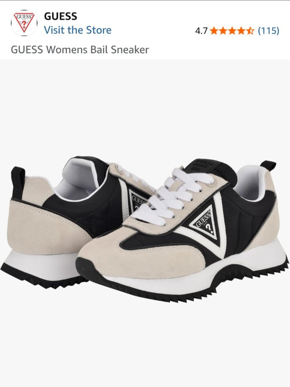 GUESS Womens Bail Sneaker